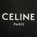 Celine Mini Vertical Cabas 2-Way Shoulder Bag Black Canvas Leather — view 5