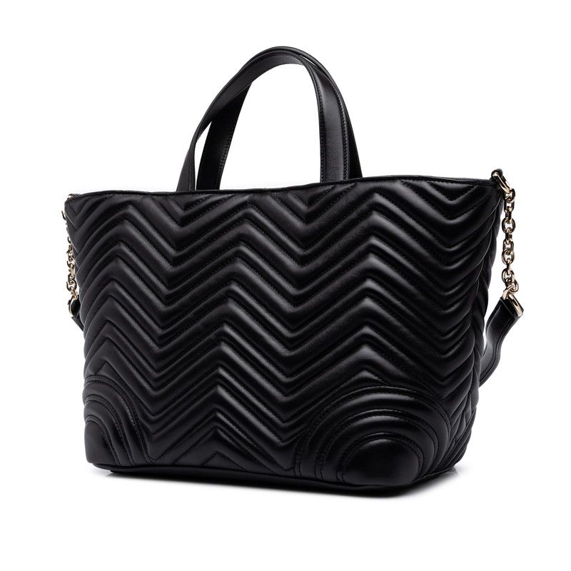 Gucci GG Marmont Shoulder Bag Black Leather — view 2