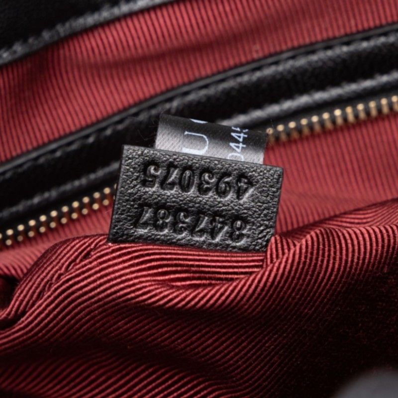 Gucci GG Marmont Shoulder Bag Black Leather — view 6