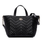 Gucci GG Marmont Shoulder Bag Black Leather