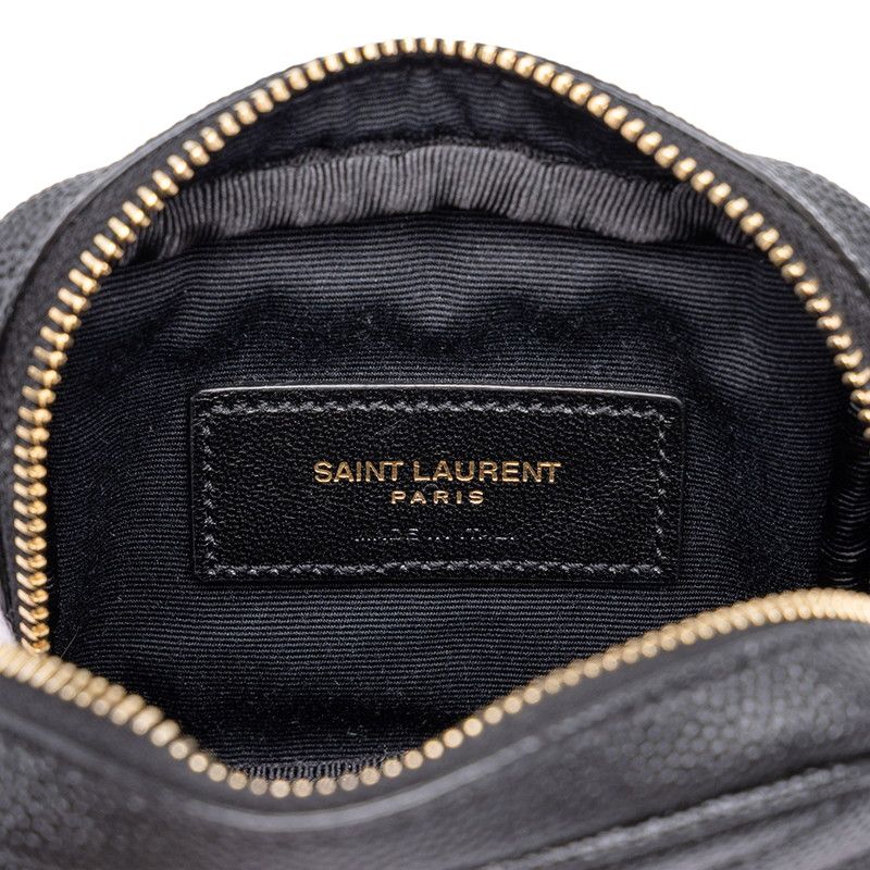 Saint Laurent YSL Logo Baby Lou Crossbody Chain Shoulder Bag Pochette Black — view 5