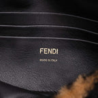 Fendi Zucca Mamma Bucket Chain Shoulder Bag Brown Black Fur Leather — view 5
