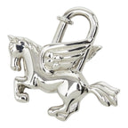 Hermes Pegasus Motif Spring Type Silver Metal
