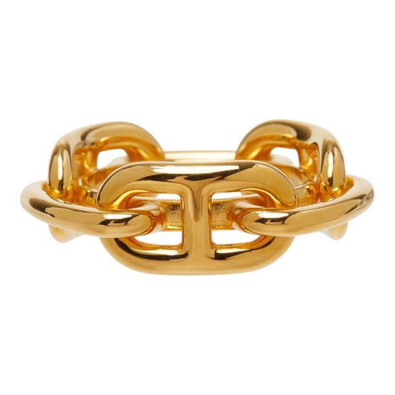 Hermes Chaine D'ancre Legato Scarf Ring Gold Plated — view 2