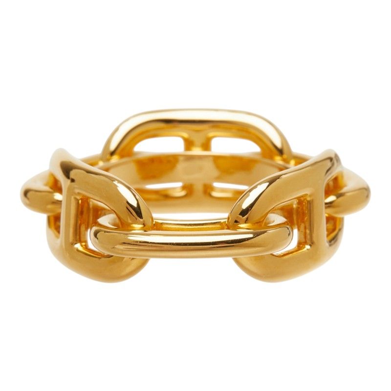 Hermes Chaine D'ancre Legato Scarf Ring Gold Plated — view 4