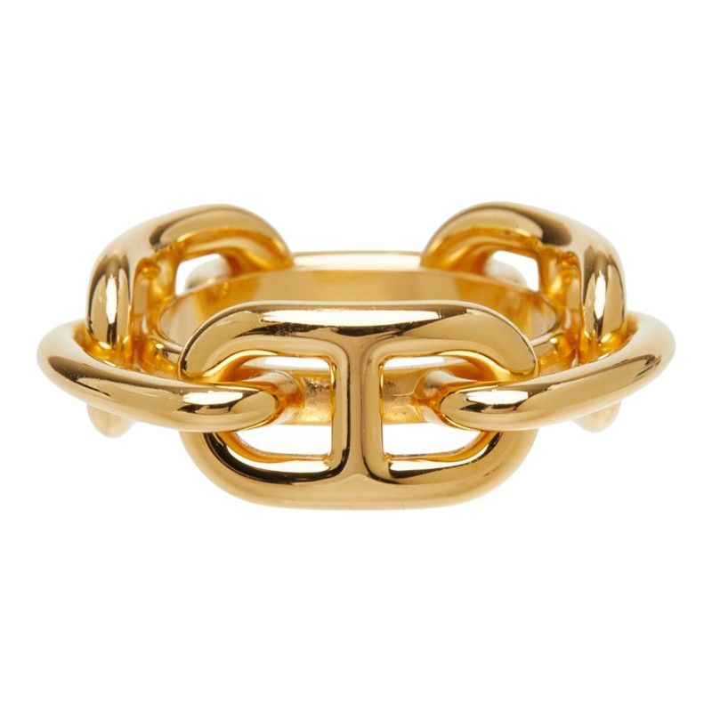 Hermes Chaine D'ancre Legato Scarf Ring Gold Plated — view 2