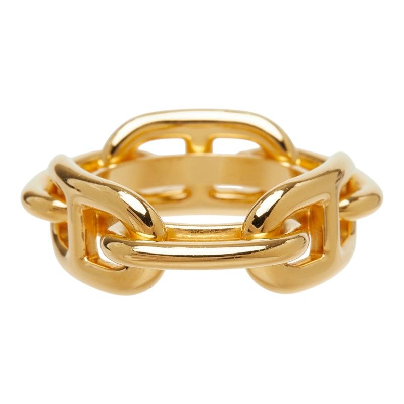 Hermes Chaine D'ancre Legato Scarf Ring Gold Plated — view 4