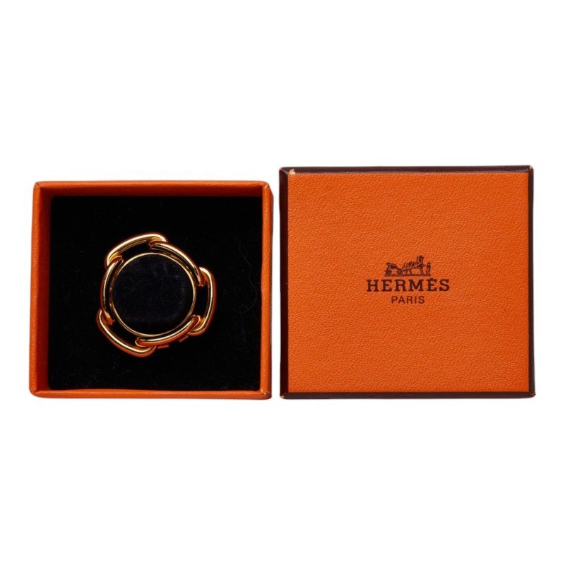 Hermes Chaine D'ancre Legato Scarf Ring Gold Plated — view 6