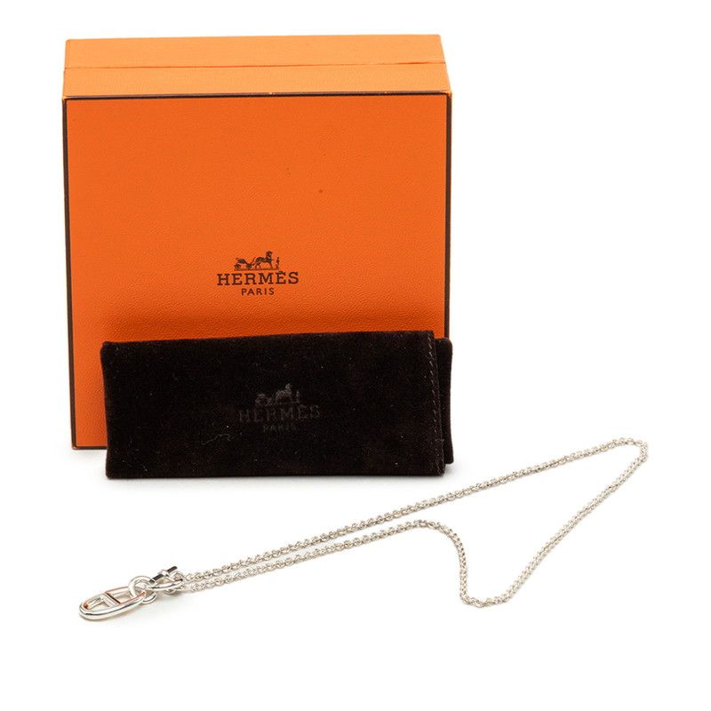 Hermes Chaine D'ancre Amulette Necklace Silver — view 7