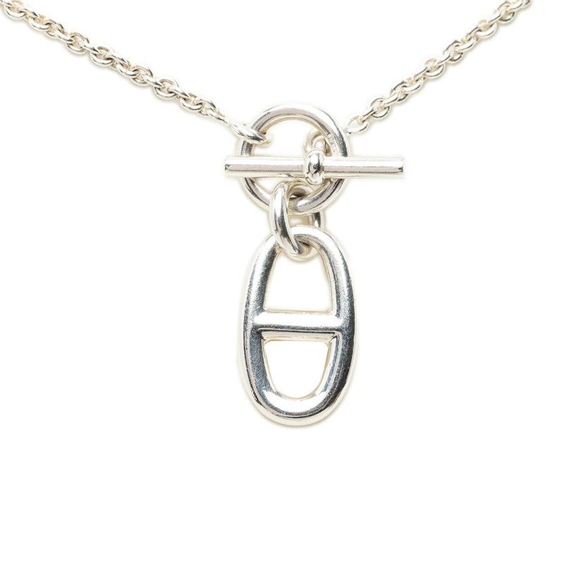 Hermes Chaine D'ancre Amulette Necklace Silver — view 2