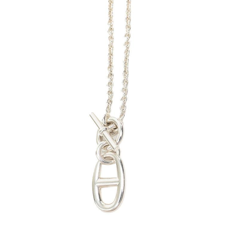 Hermes Chaine D'ancre Amulette Necklace Silver — view 5