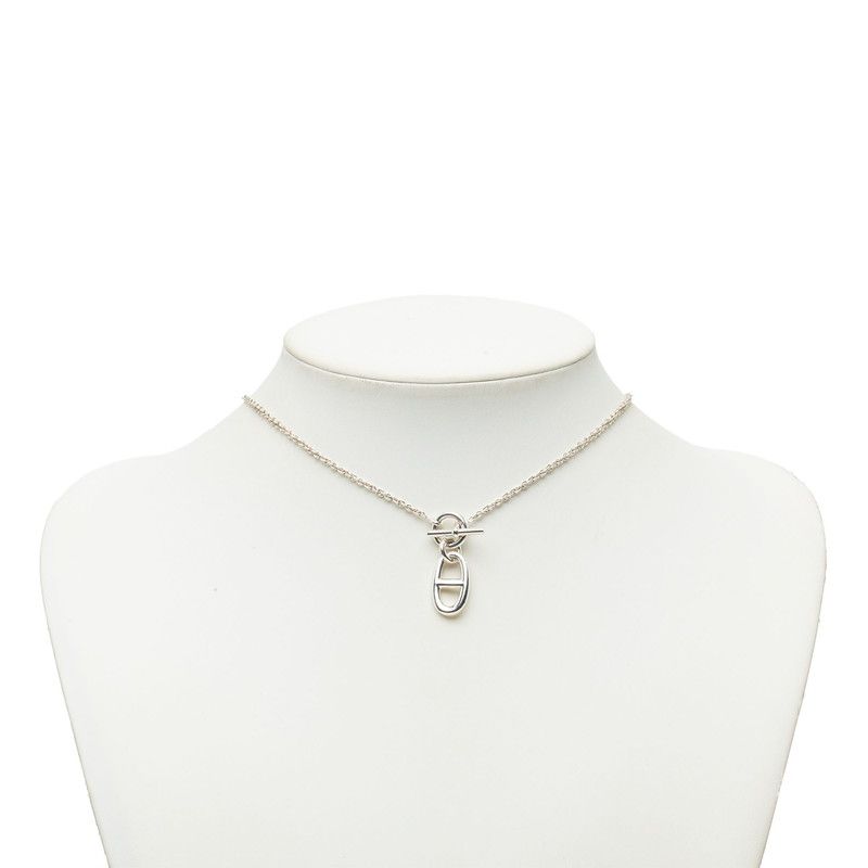 Hermes Chaine D'ancre Amulette Necklace Silver — view 6