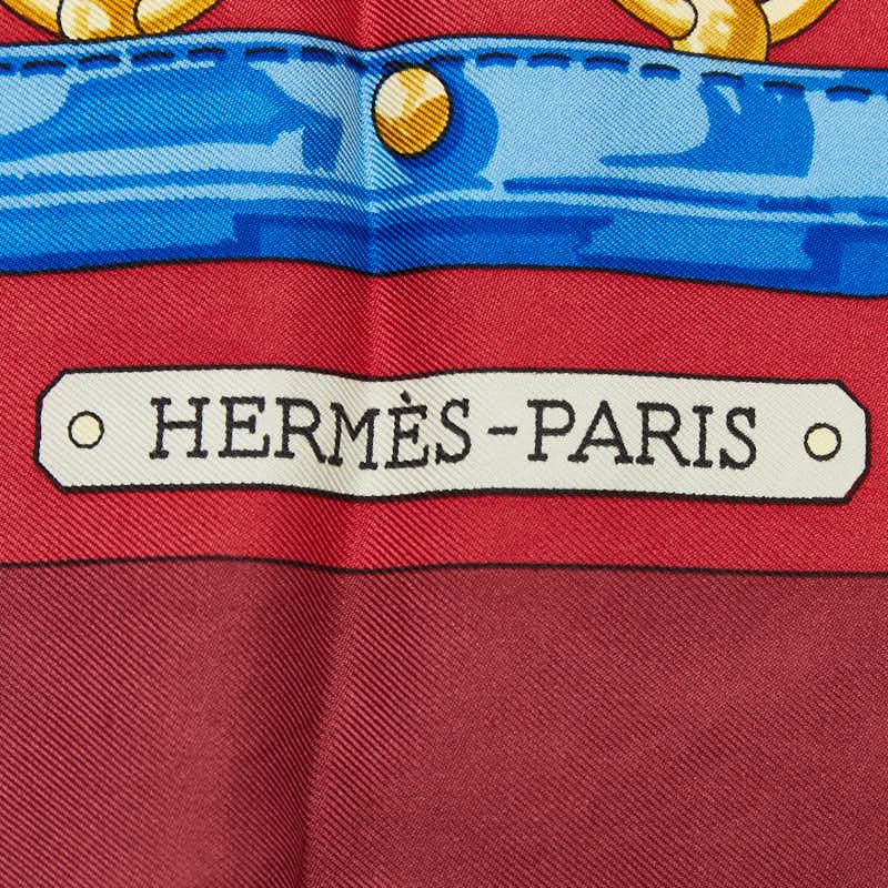Hermes Carre 90 Aux Champs Field Scarf Large Red Multicolor Silk — view 2