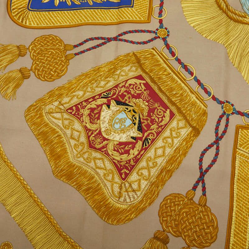 Hermes Carre 90 Poste Et Cavalerie Saber Decorative Bag Scarf Large Gray — view 3