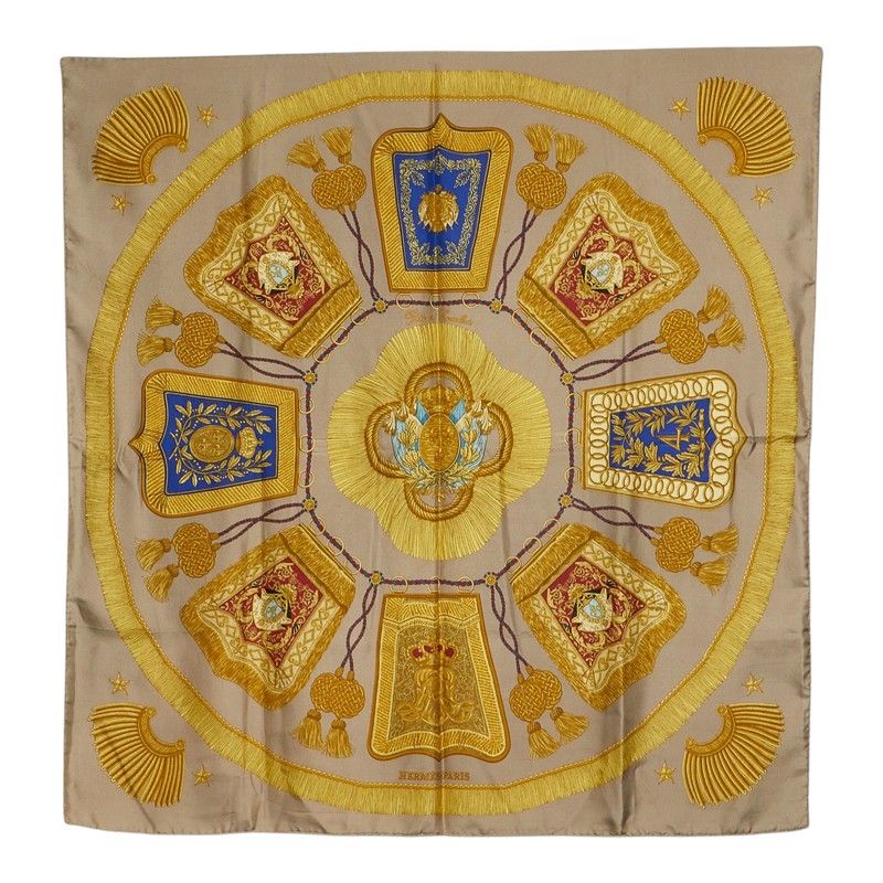 Hermes Carre 90 Poste Et Cavalerie Saber Decorative Bag Scarf Large Gray