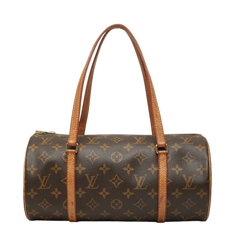 Louis Vuitton Monogram Papillon Handbag Brown Leather
