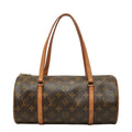 Louis Vuitton Monogram Papillon Handbag Brown Leather
