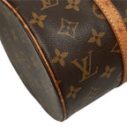 Louis Vuitton Monogram Papillon Handbag Brown Leather — view 5