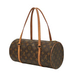 Louis Vuitton Monogram Papillon Handbag Brown Leather — view 2