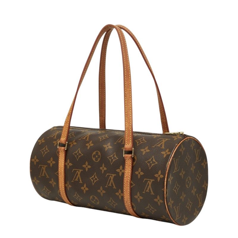 Louis Vuitton Monogram Papillon Handbag Brown Leather — view 2
