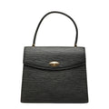 Louis Vuitton Epi Malesherbes Handbag Top Handle Noir Black Leather