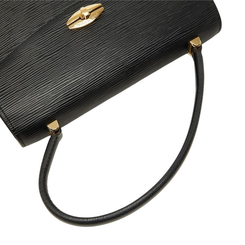 Louis Vuitton Epi Malesherbes Handbag Top Handle Noir Black Leather — view 8