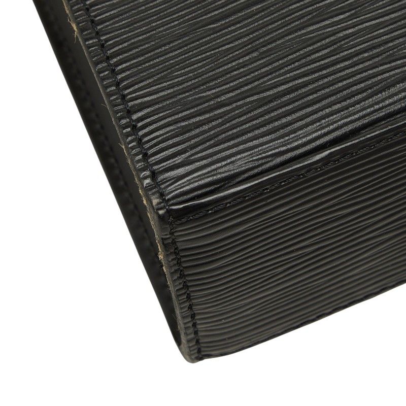 Louis Vuitton Epi Malesherbes Handbag Top Handle Noir Black Leather — view 5