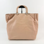 Prada Triangle Logo Soft Leather 2-Way Shoulder Bag Pink Beige Vintage — view 3