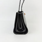 Chanel Turnlock One Handle Mini 2.55 Handbag Patent Leather Black Silver Seal — view 4