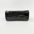 Chanel Turnlock One Handle Mini 2.55 Handbag Patent Leather Black Silver Seal — view 6
