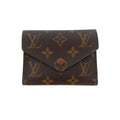 Louis Vuitton Portefeuille Victorine Monogram Leather Mini Wallet Bifold Brown