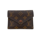 Louis Vuitton Portefeuille Victorine Monogram Leather Mini Wallet Bifold Brown