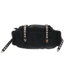 Prada Studded Nylon Shoulder Bag Black — view 4