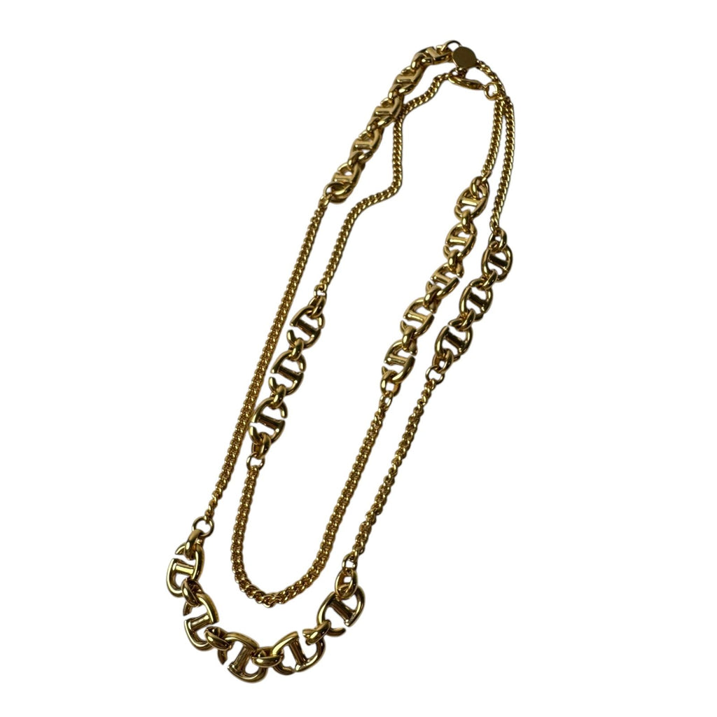Dior CD Logo Long Necklace Gold — view 2