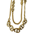 Dior CD Logo Long Necklace Gold