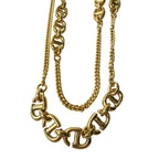 Dior CD Logo Long Necklace Gold