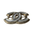 Chanel CC Logo Brooch Silver Gold — view 5