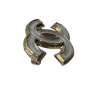 Chanel CC Logo Brooch Silver Gold — view 2