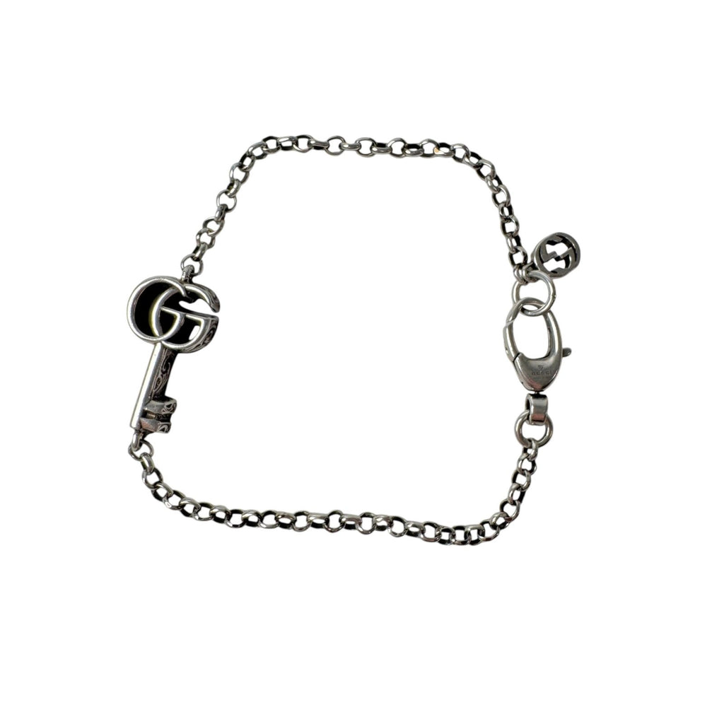 Gucci GG Marmont Key Bracelet 925 Sterling Silver 16