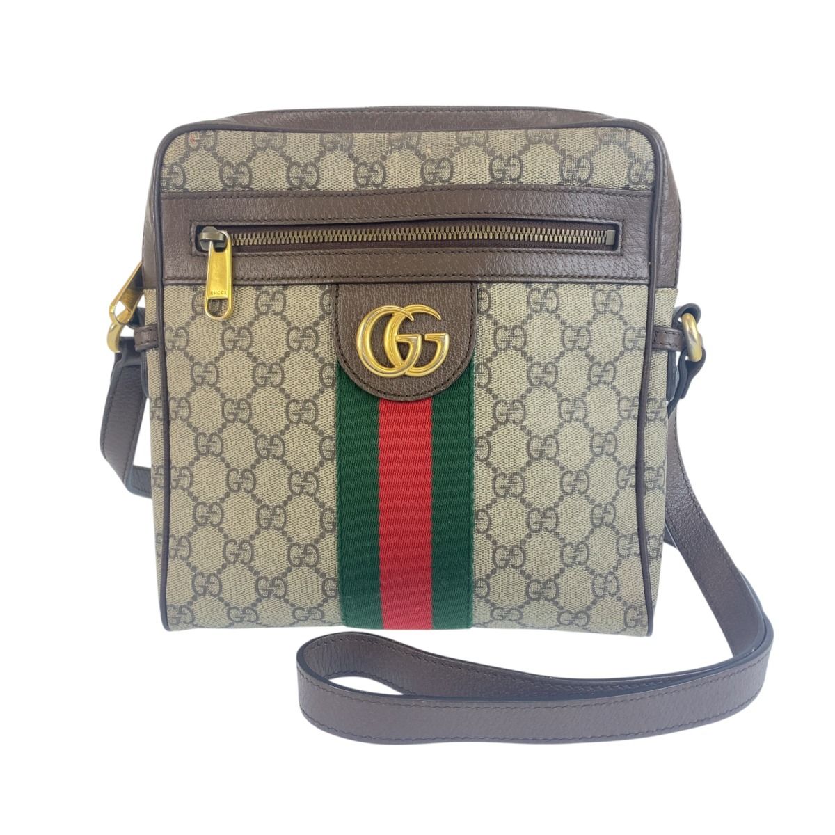 Gucci Ophidia Marmont GG Supreme Canvas Leather Shoulder Bag