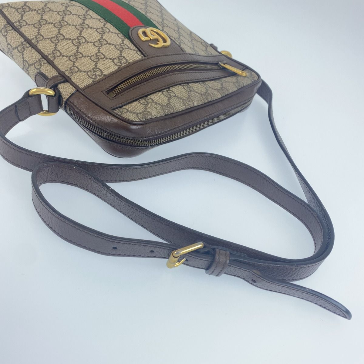 Gucci Ophidia Marmont GG Supreme Canvas Leather Shoulder Bag — view 6