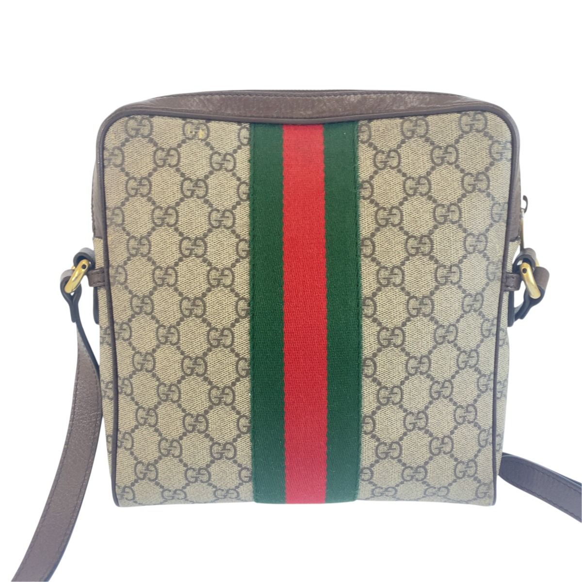 Gucci Ophidia Marmont GG Supreme Canvas Leather Shoulder Bag — view 2