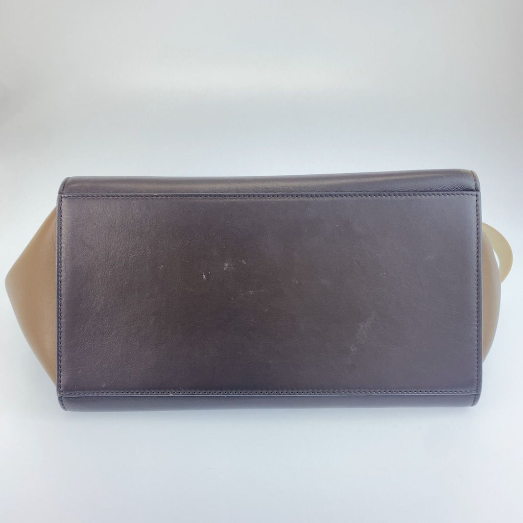 Celine Trapeze Brown White Leather 2-Way Shoulder Bag — view 3