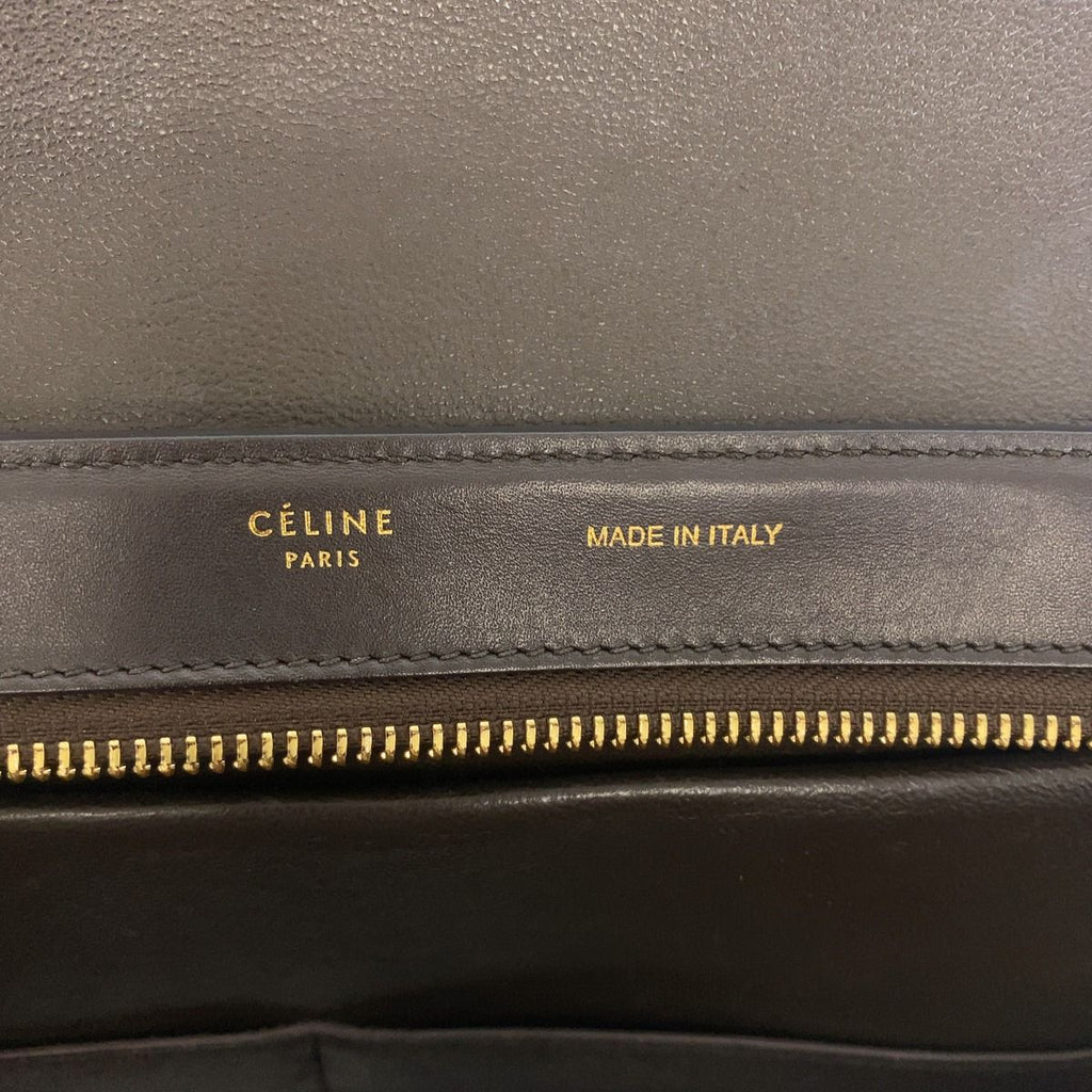 Celine Trapeze Brown White Leather 2-Way Shoulder Bag — view 8
