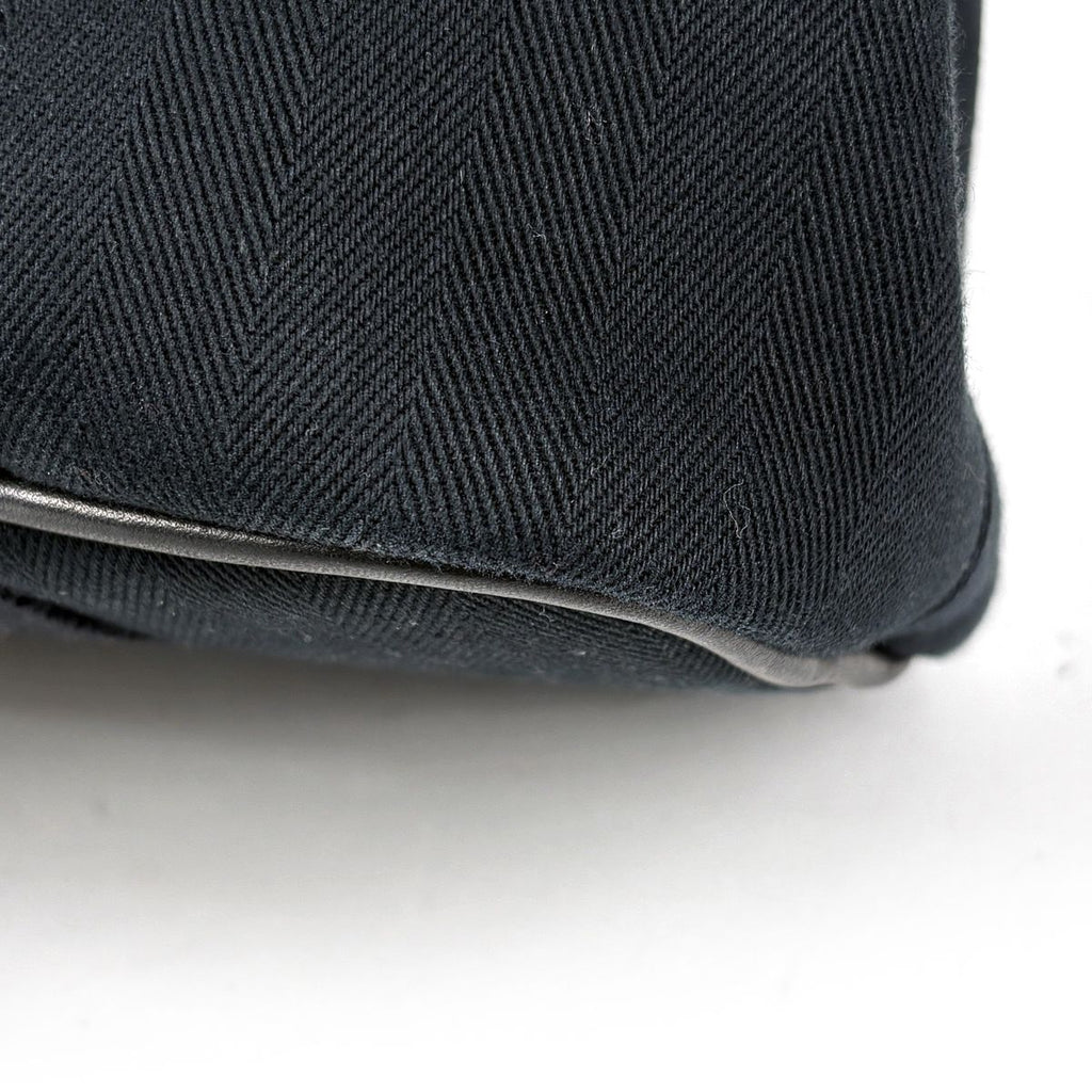 Hermes Valparaiso PM Handbag Handle Tote Toile H Black — view 3