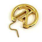 Louis Vuitton Earrings Louise LV Circle Metal Gold — view 3