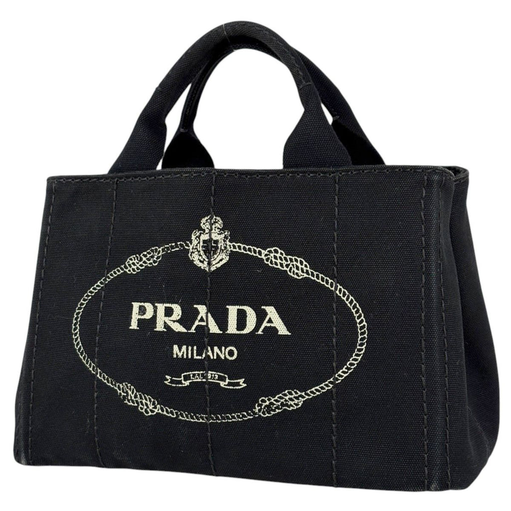 Prada Tote Bag Canapa Canvas Nero