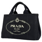 Prada Tote Bag Canapa Canvas Nero