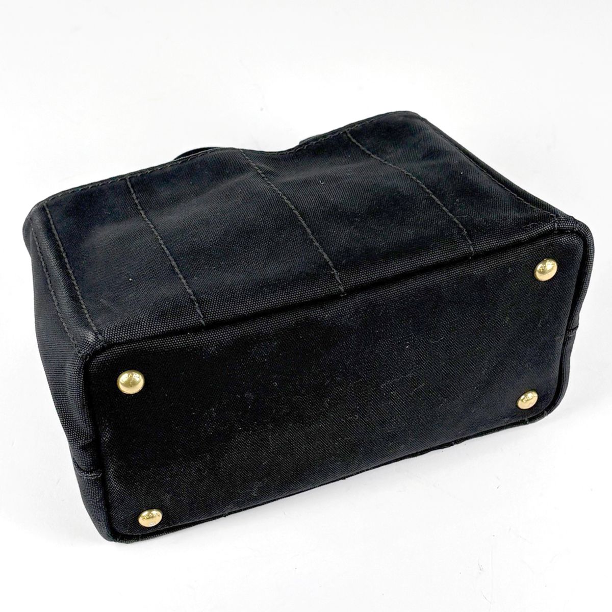 Prada Tote Bag Canapa Canvas Nero — view 2