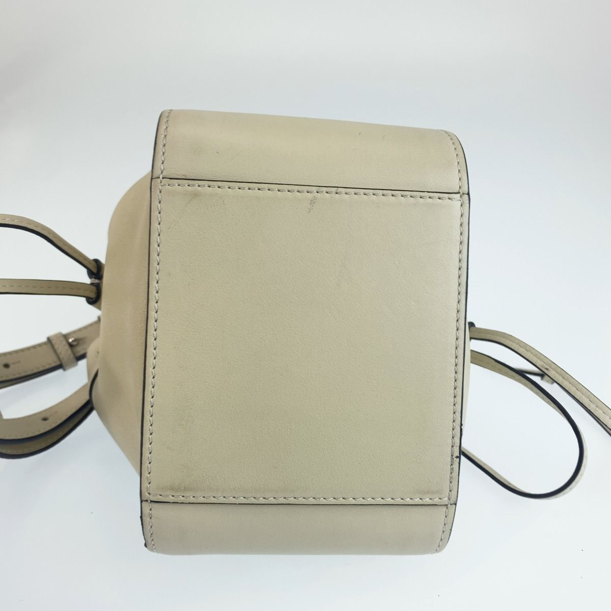 Loewe Anagram Hammock Drawstring Mini White Cream 2-Way Shoulder Bag — view 3